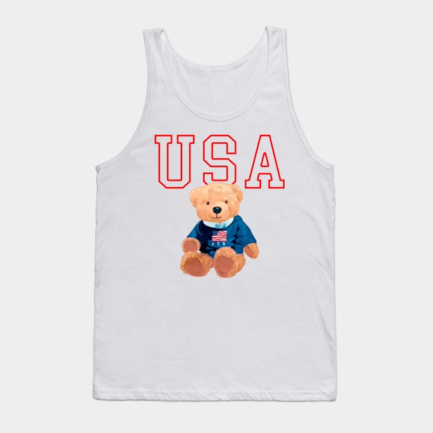 USA Bear Tank Top by ADODARNGH